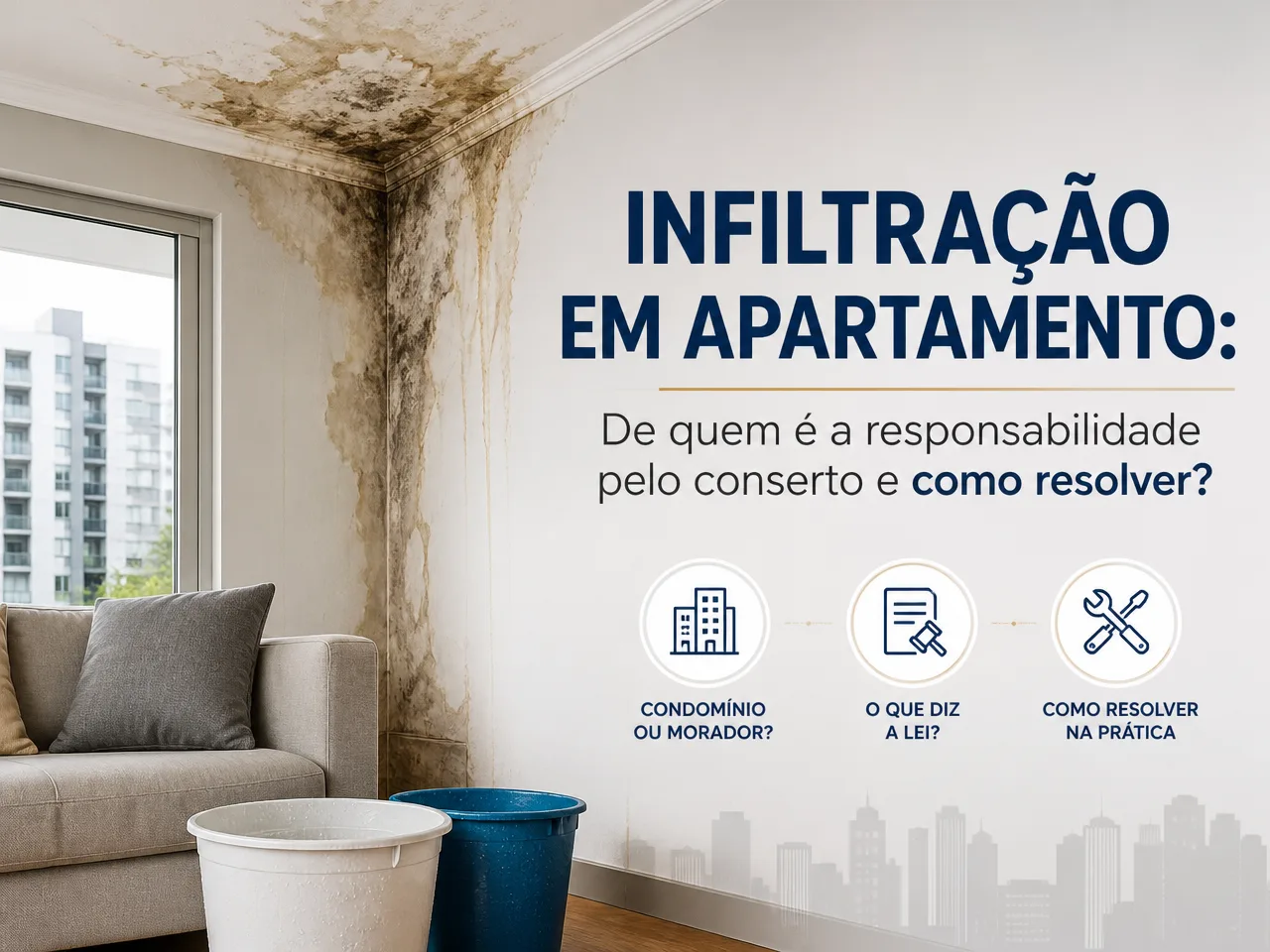 Infiltração em Apartamento: De quem é a responsabilidade pelo conserto e como resolver?